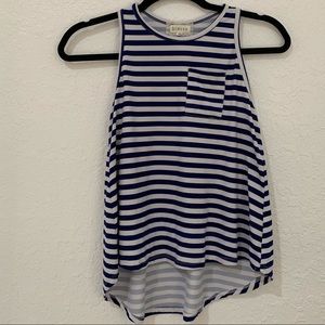 Girls striped flowy tank top